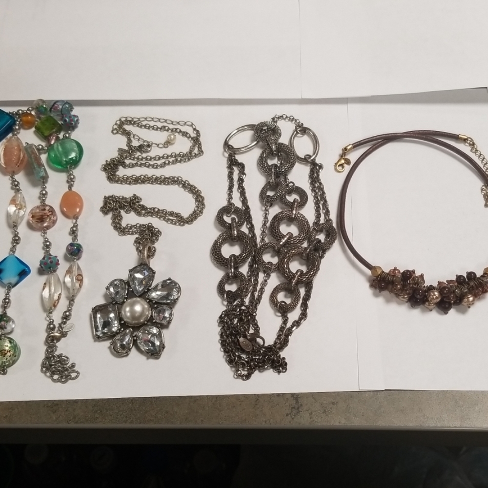 Premiere Designs 4 necklaces, 3 long and 1 short